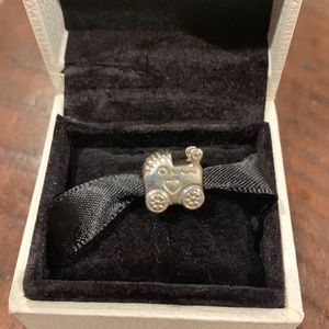 Pandora Retired Baby Carriage Charm